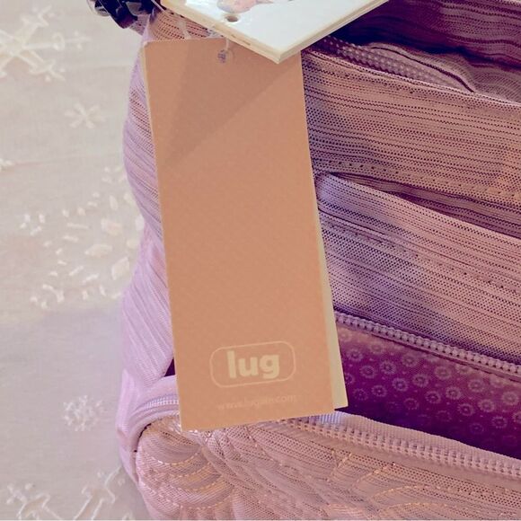 NWT Lug Crossbody Handbag Samba Lilac Quilted 2 Straps Many Compartments - Picture 10 of 16